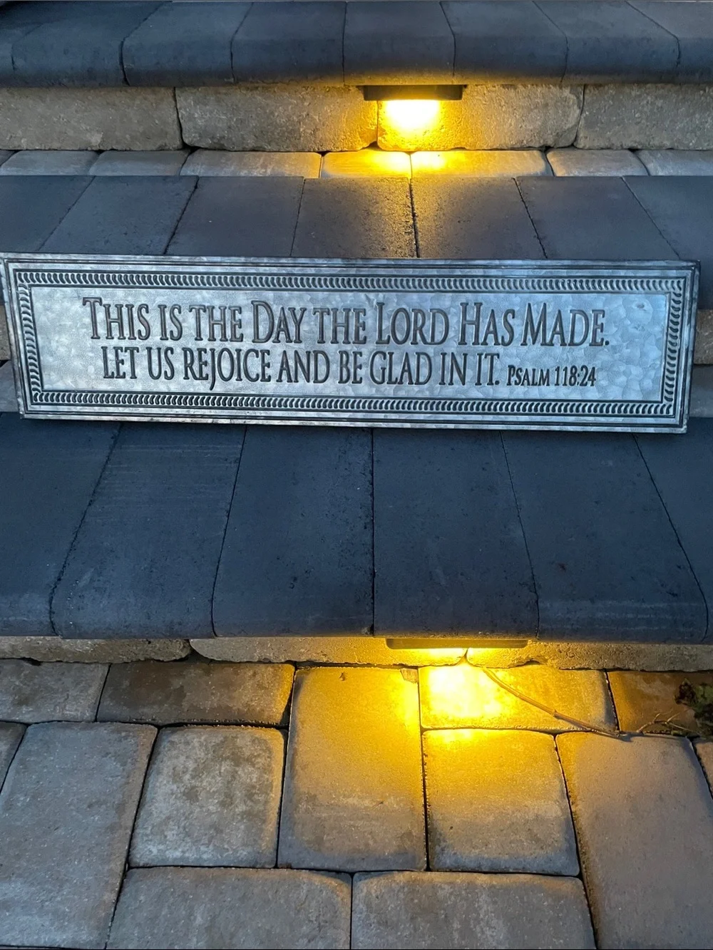 ‘This Is The Day’ Psalm 118:24 Embossed Metal Sign - 31”x8” Ready for Hanging